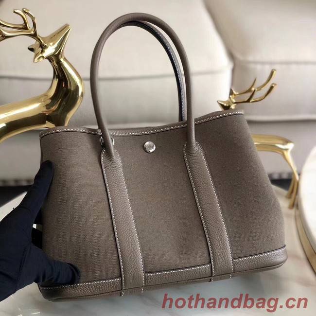 Hermes Garden Party 36cm Tote Bags Original Leather A3698 Grey