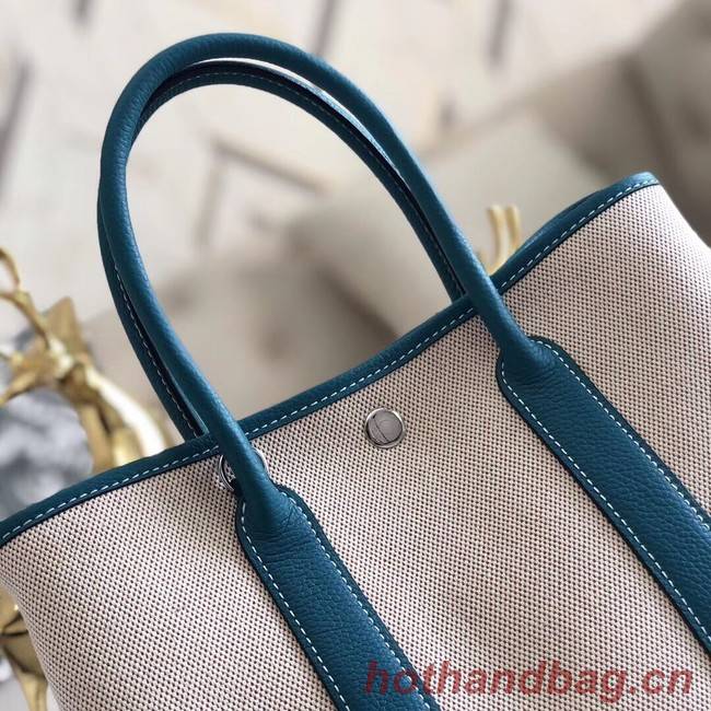 Hermes Garden Party 36cm Tote Bags Original Leather H3698 Blue