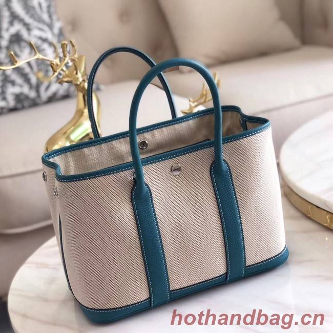 Hermes Garden Party 36cm Tote Bags Original Leather H3698 Blue