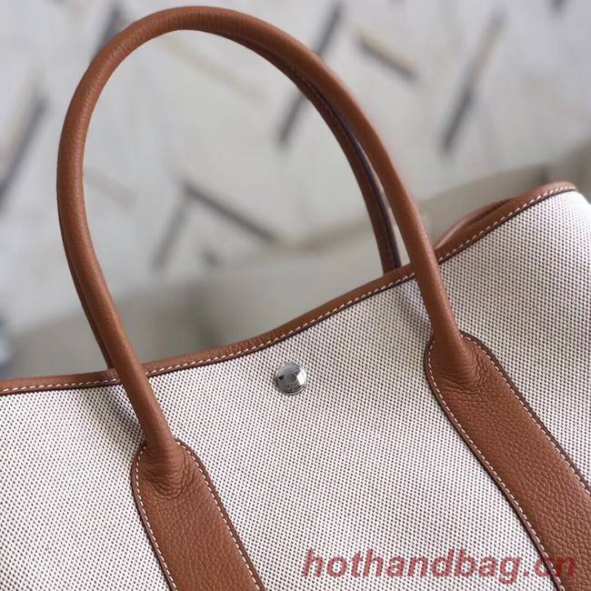 Hermes Garden Party 36cm Tote Bags Original Leather H3698 Brown