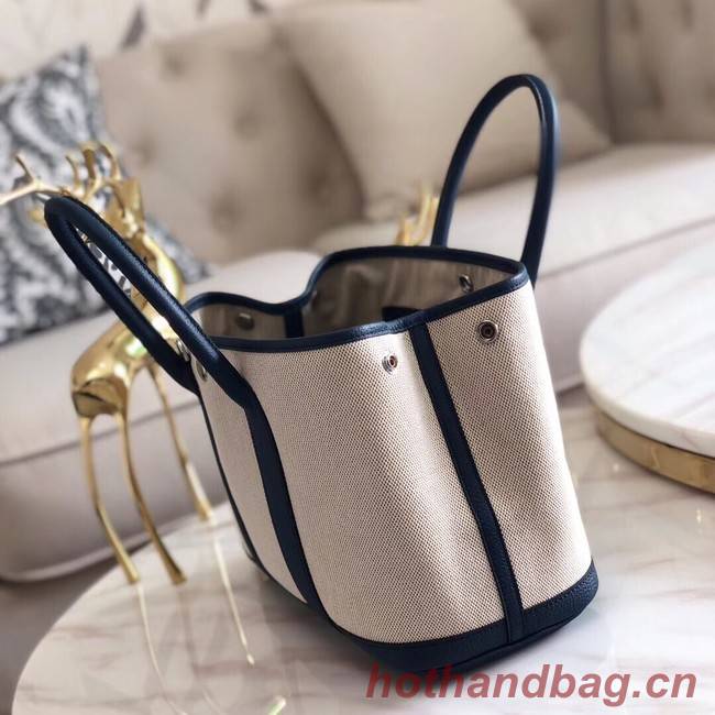 Hermes Garden Party 36cm Tote Bags Original Leather H3698 Dark Blue