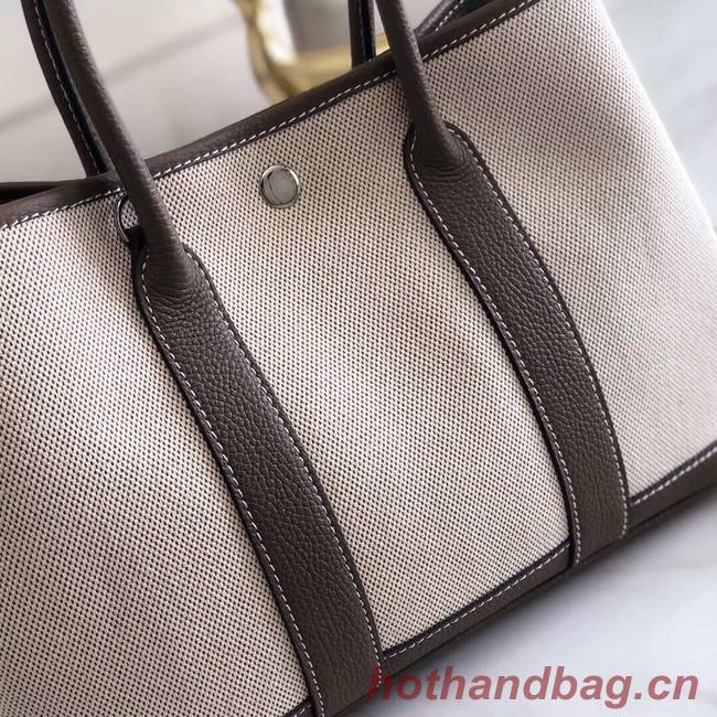 Hermes Garden Party 36cm Tote Bags Original Leather H3698 Grey