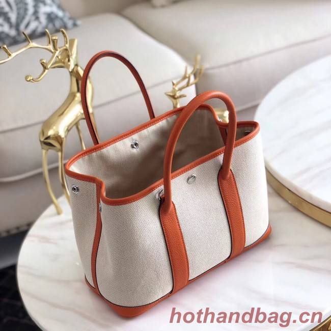 Hermes Garden Party 36cm Tote Bags Original Leather H3698 Orange