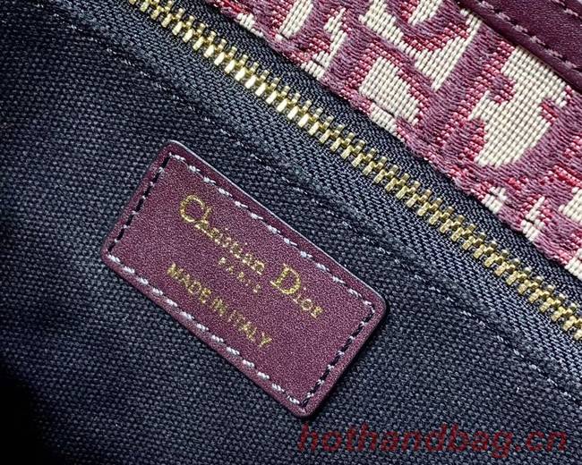 Dior 30 MONTAIGNE EMBROIDERED CANVAS Clutch bag M9206 burgundy