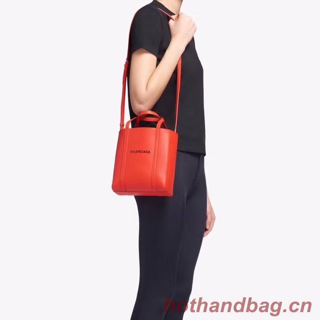 Balenciaga Original Leather Mini Shopper Bag 6696 Red