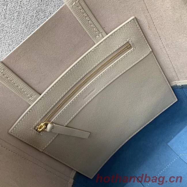 Celine Original Leather CABAS Bag 189813 White&Blue