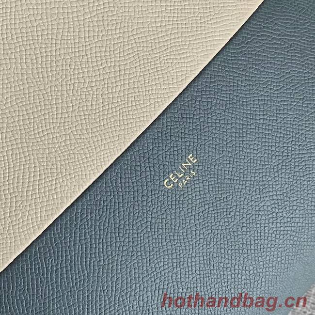 Celine Original Leather CABAS Bag 189813 White&Blue