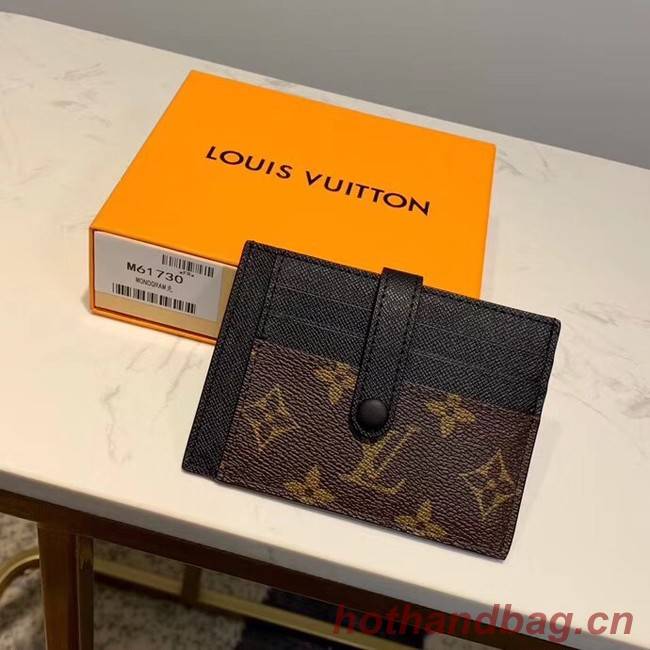 Louis Vuitton Monogram Canvas Card Holder M61730 Black