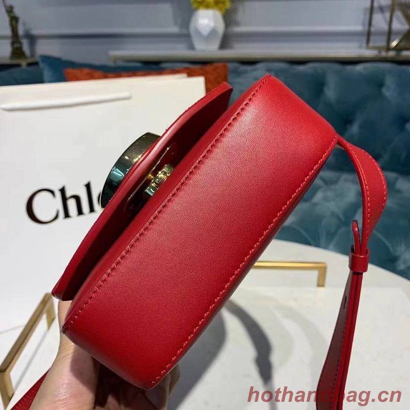 Chloe Original Calfskin Leather Top Handle Small Bag 3S030 Red