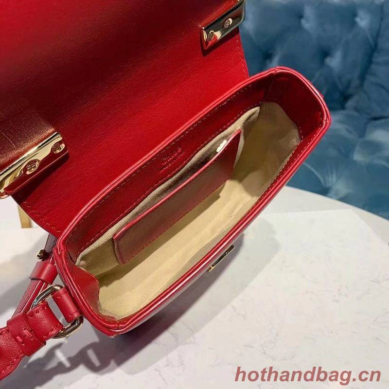 Chloe Original Calfskin Leather Top Handle Small Bag 3S030 Red