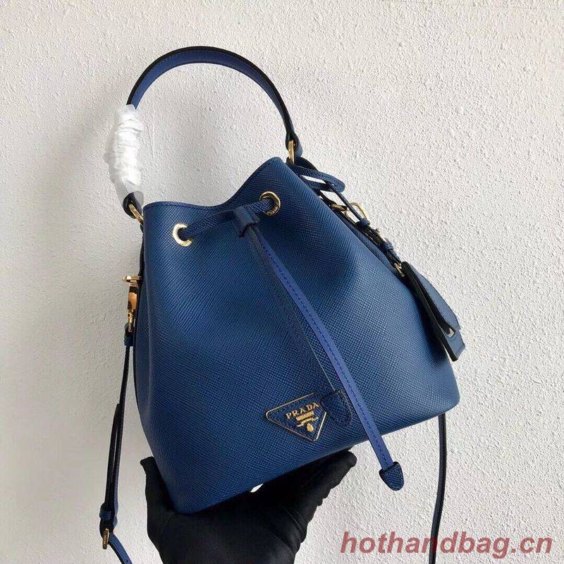 Prada Galleria Saffiano Leather Bag 1BE032 Blue