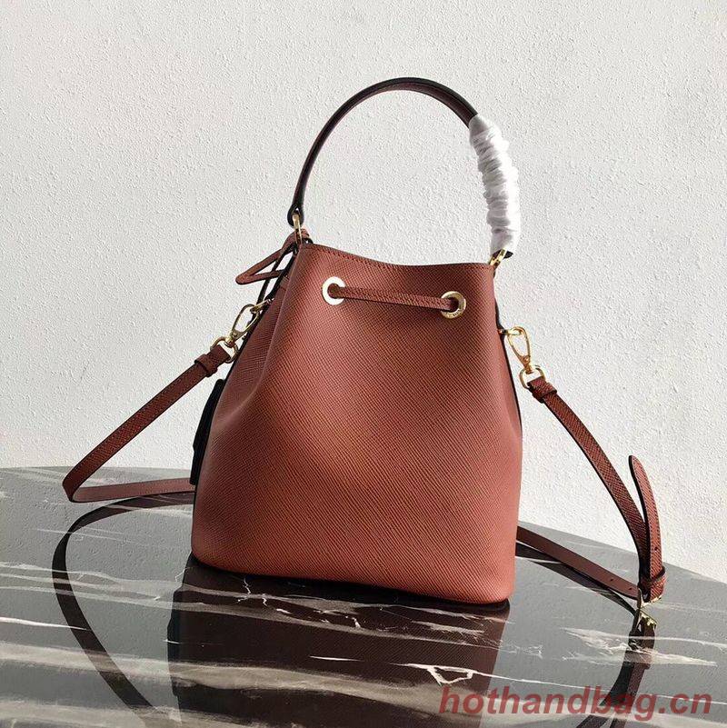 Prada Galleria Saffiano Leather Bag 1BE032 Dark Orange