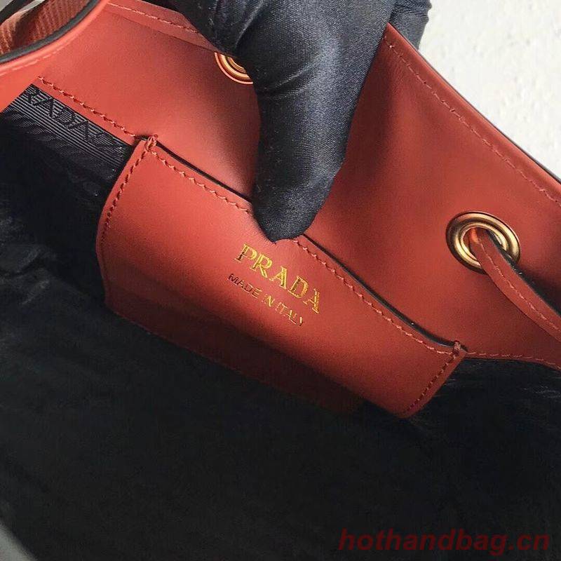 Prada Galleria Saffiano Leather Bag 1BE032 Dark Orange