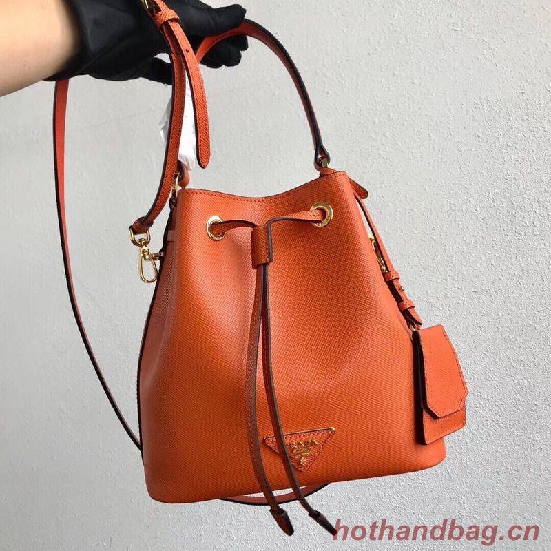 Prada Galleria Saffiano Leather Bag 1BE032 Orange