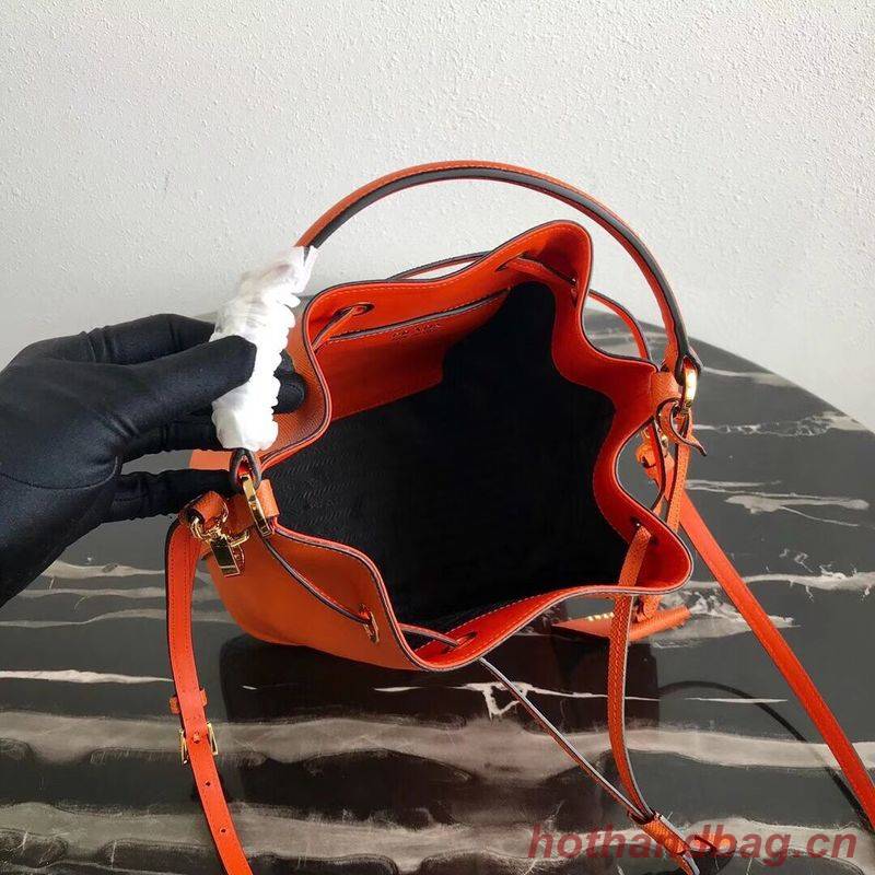 Prada Galleria Saffiano Leather Bag 1BE032 Orange