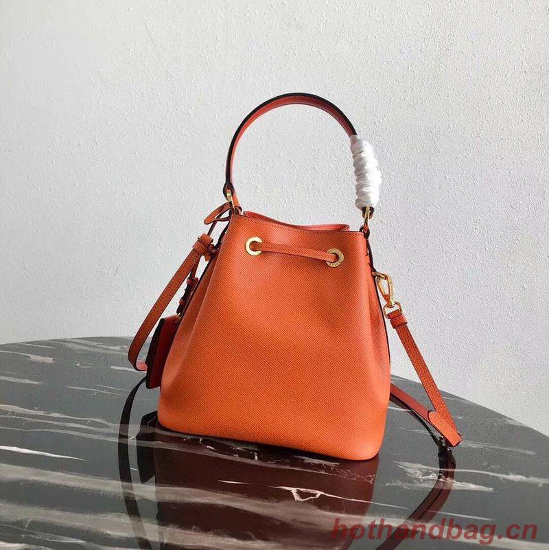 Prada Galleria Saffiano Leather Bag 1BE032 Orange