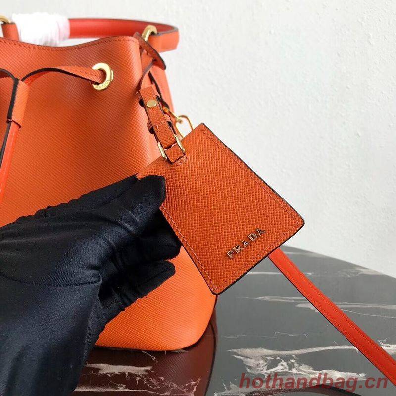 Prada Galleria Saffiano Leather Bag 1BE032 Orange