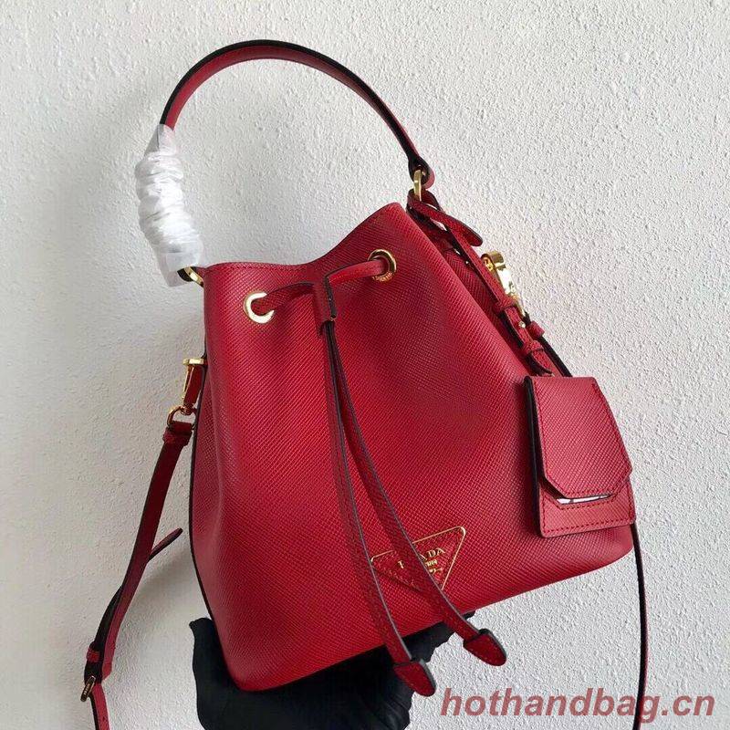 Prada Galleria Saffiano Leather Bag 1BE032 Red