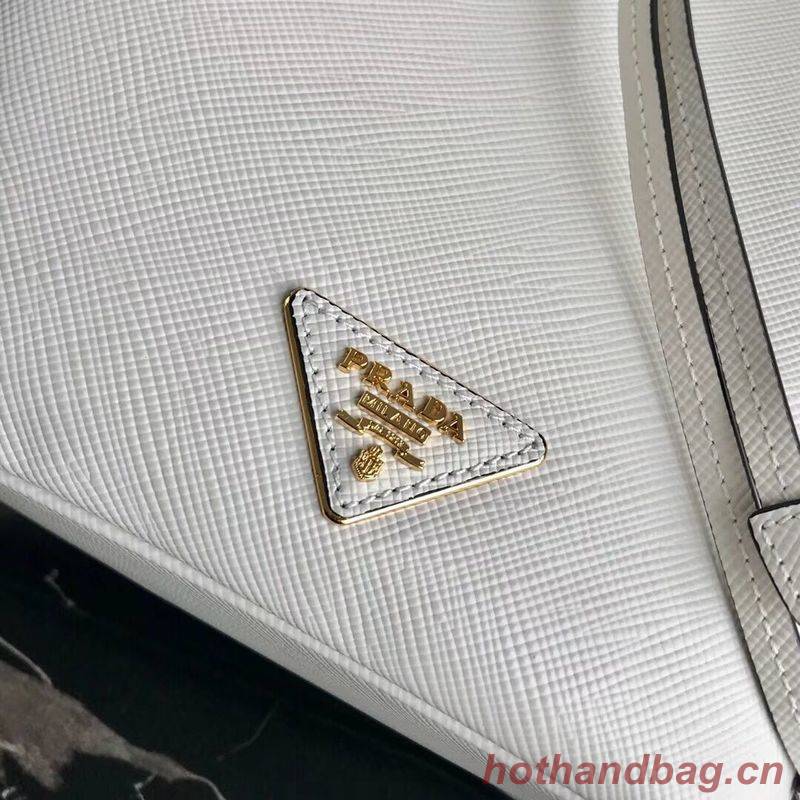 Prada Galleria Saffiano Leather Bag 1BE032 White