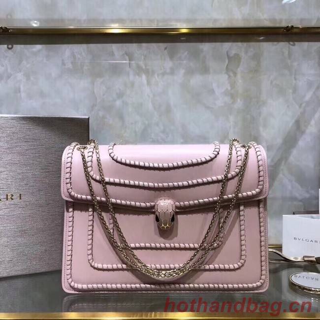 BVLGARI Medium Shoulder Bag Calfskin Leather BG22890 pink