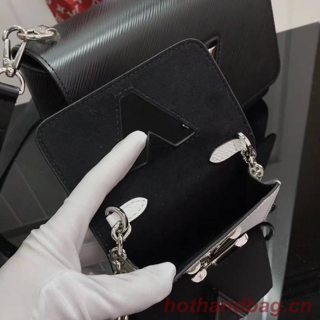 Louis vuitton original epi leather TWIST MM M50280 black&white