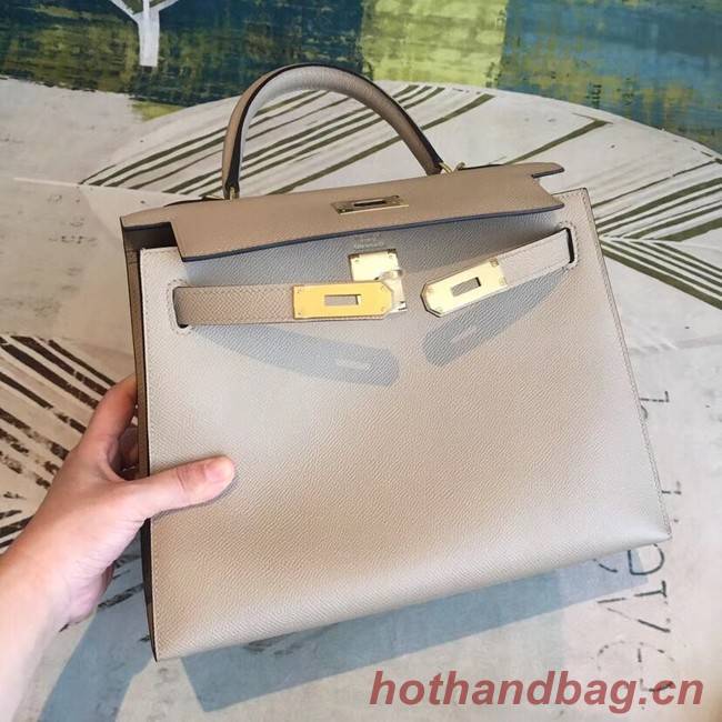 Hermes original Kelly Epsom Leather KL32 Beige