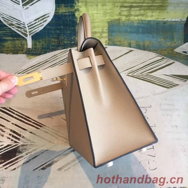 Hermes original Kelly Epsom Leather KL32 Beige