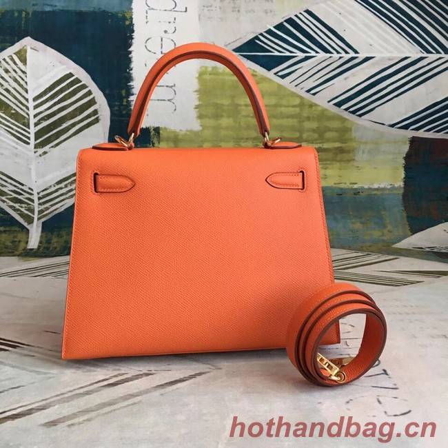 Hermes original Kelly Epsom Leather KL32 orange