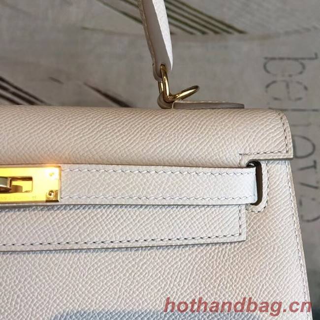 Hermes original Kelly Epsom Leather KL32 white