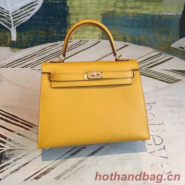 Hermes original Kelly Epsom Leather KL32 yellow