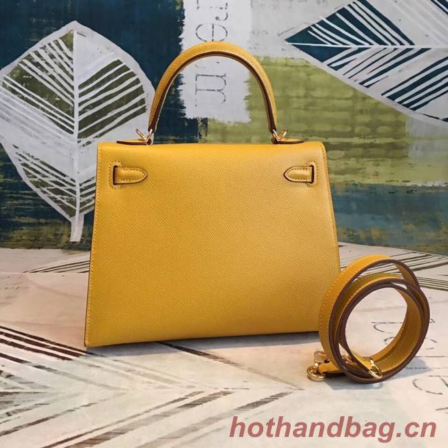 Hermes original Kelly Epsom Leather KL32 yellow