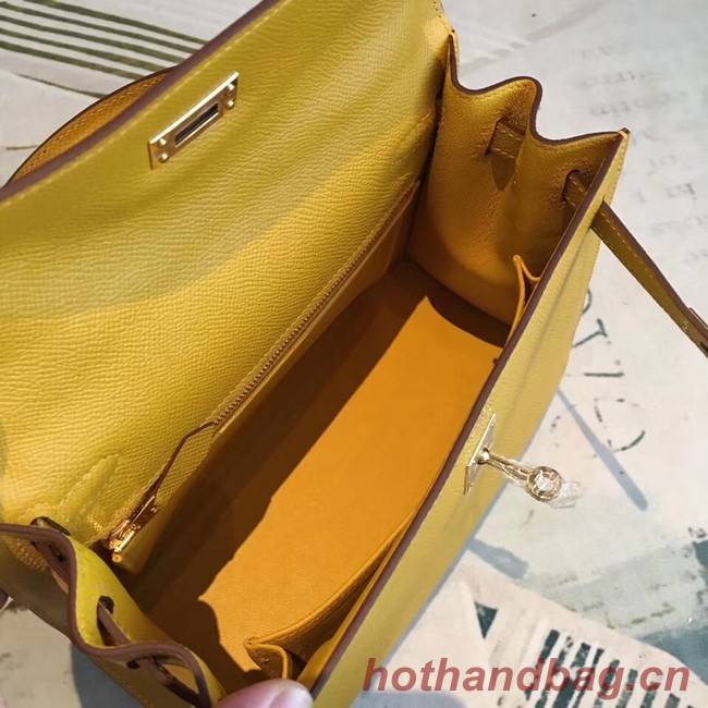 Hermes original Kelly Epsom Leather KL32 yellow