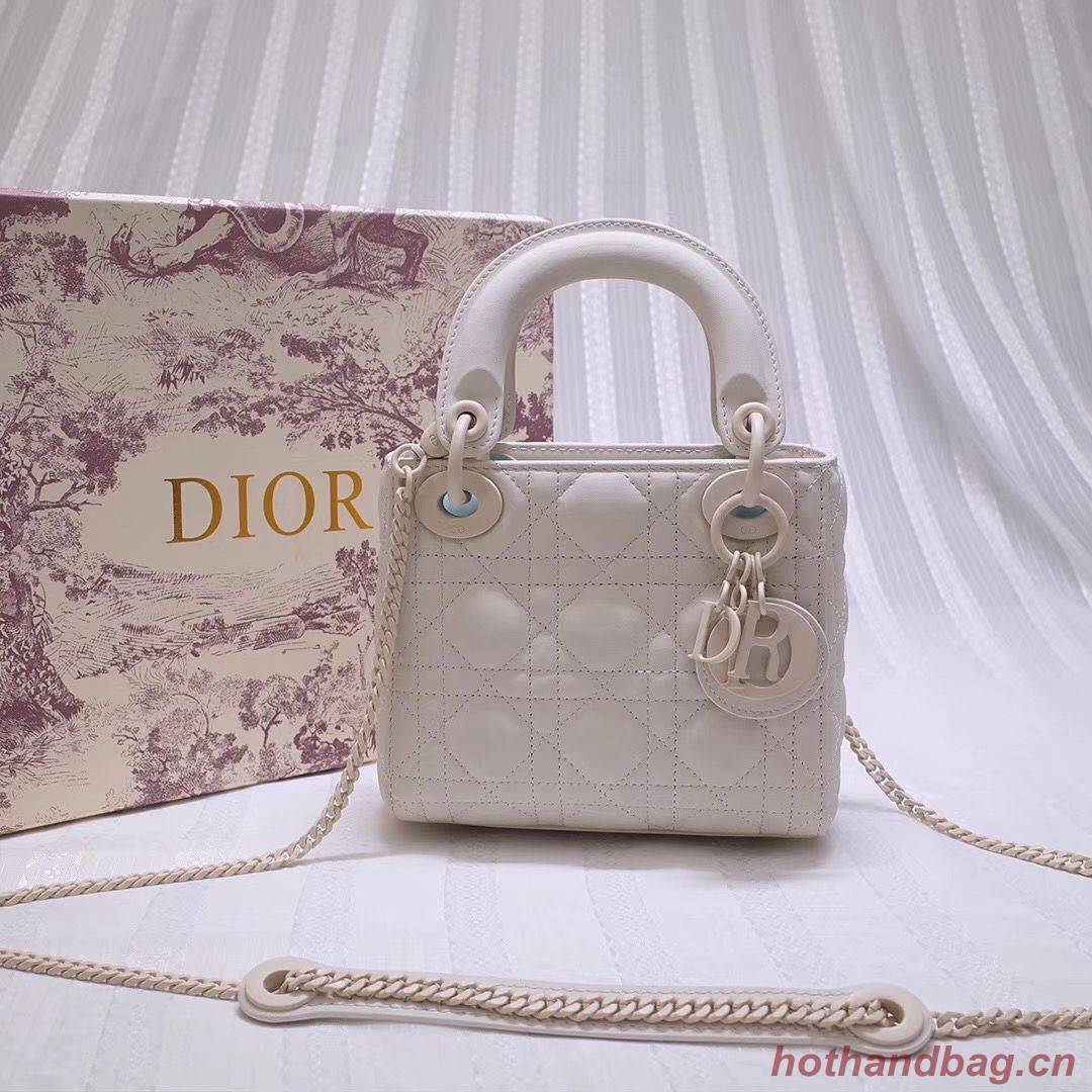 Dior MINI LADY DIOR CALFSKIN BAG M0505 White