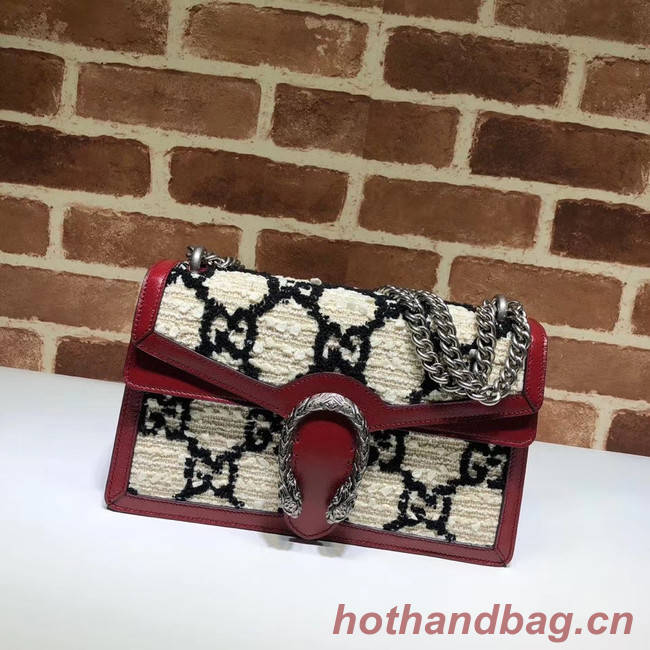 Gucci Dionysus GG Original tweed Shoulder Bag  400249 white