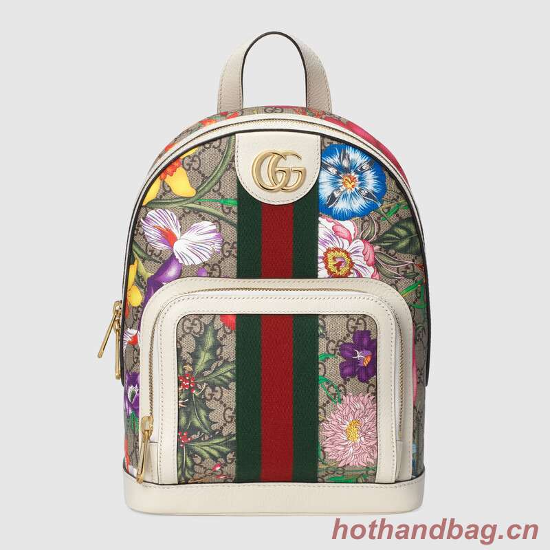 Gucci Ophidia series GG flower small backpack 547965 white