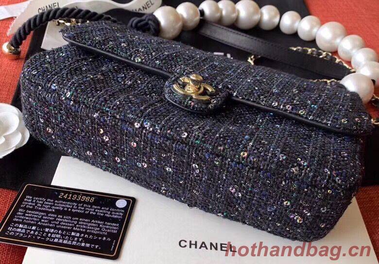 Chanel Original Pearl Shoulder Strap Bag A1112 Black