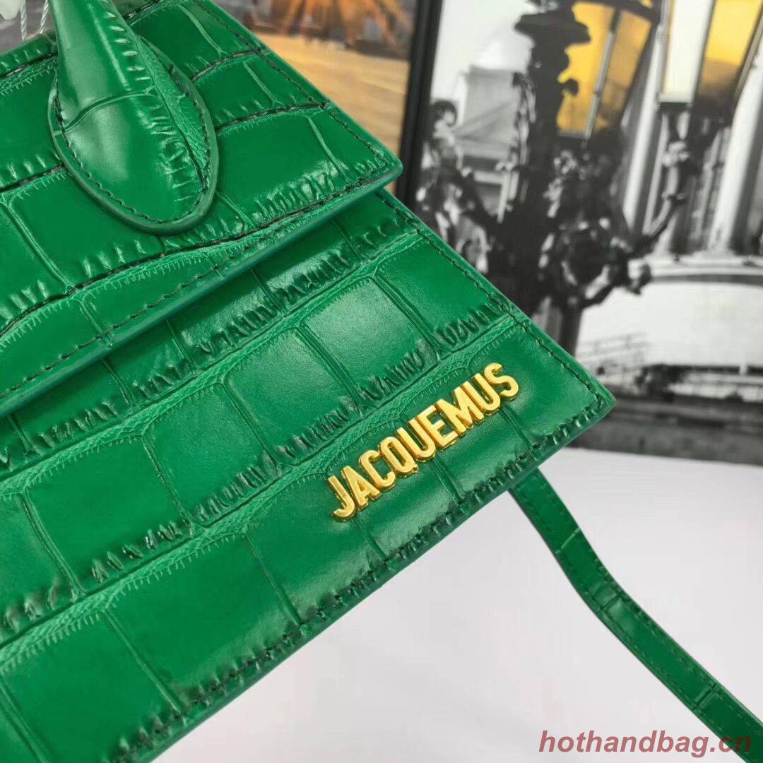 Jacquemus Original Leather Mini Top Handle Bag J8088 Green