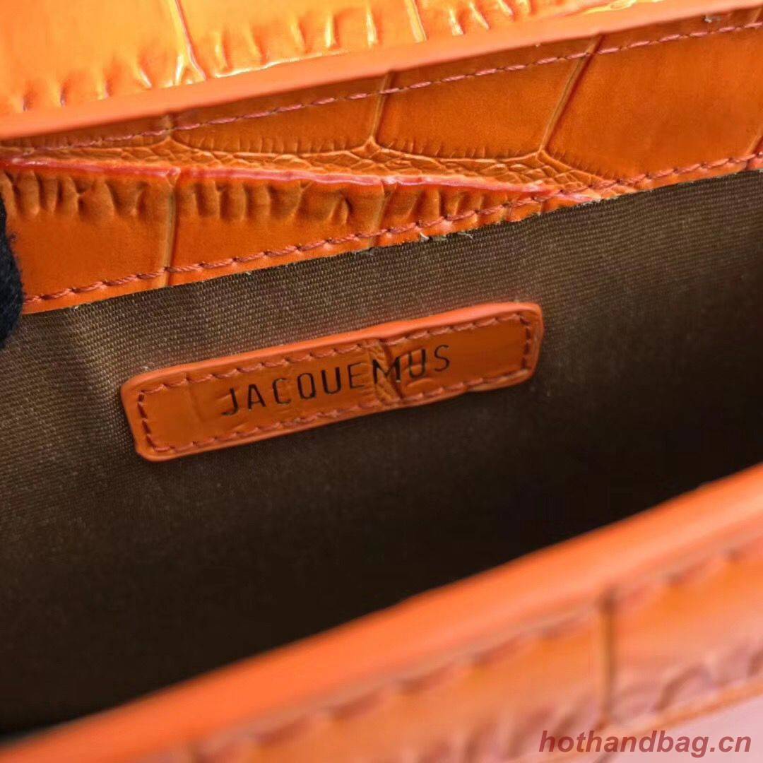 Jacquemus Original Leather Mini Top Handle Bag J8088 Orange