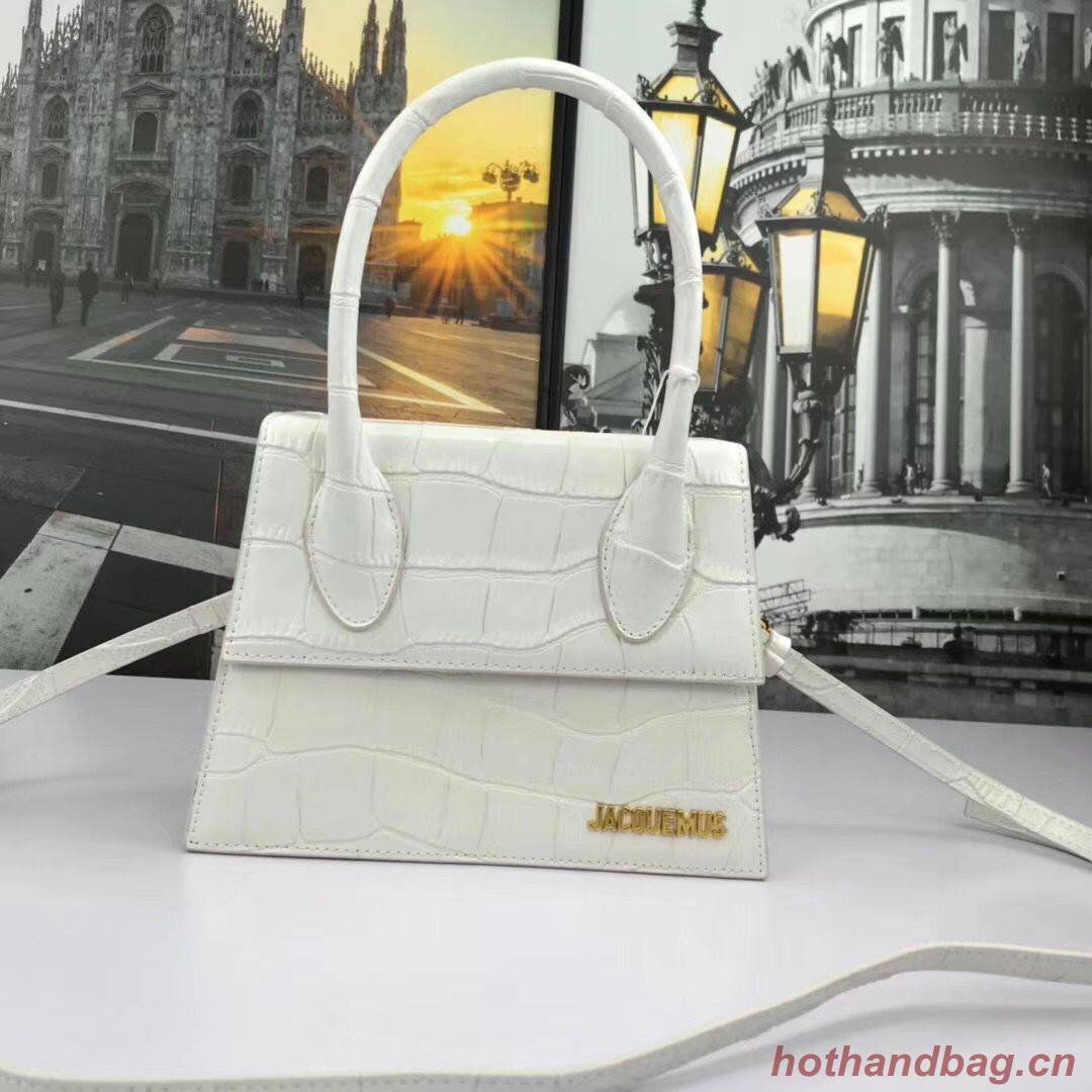 Jacquemus Original Leather Mini Top Handle Bag J8088 White