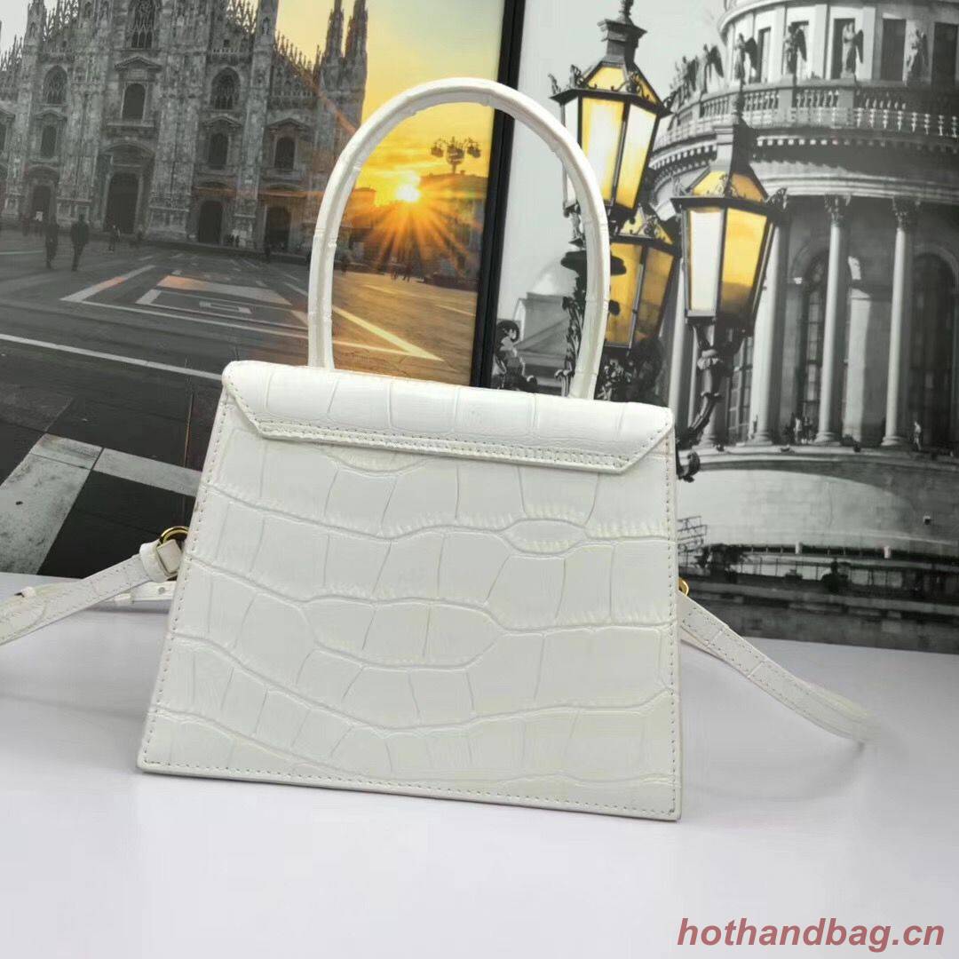 Jacquemus Original Leather Mini Top Handle Bag J8088 White