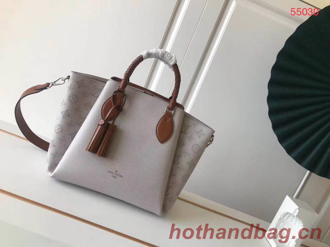 Louis Vuitton original Mahina Leather HAUMEA M55553 Brume Grey