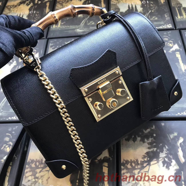 Gucci Padlock GG small bamboo shoulder Backpack 603221 black