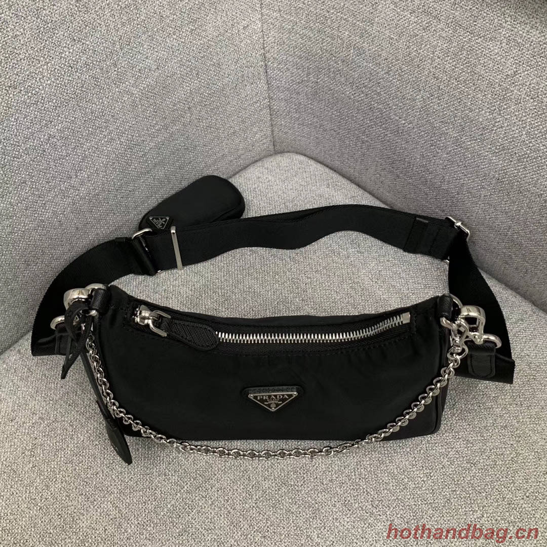 Prada Re-Edition 2005 nylon shoulder bag 1BH204 black