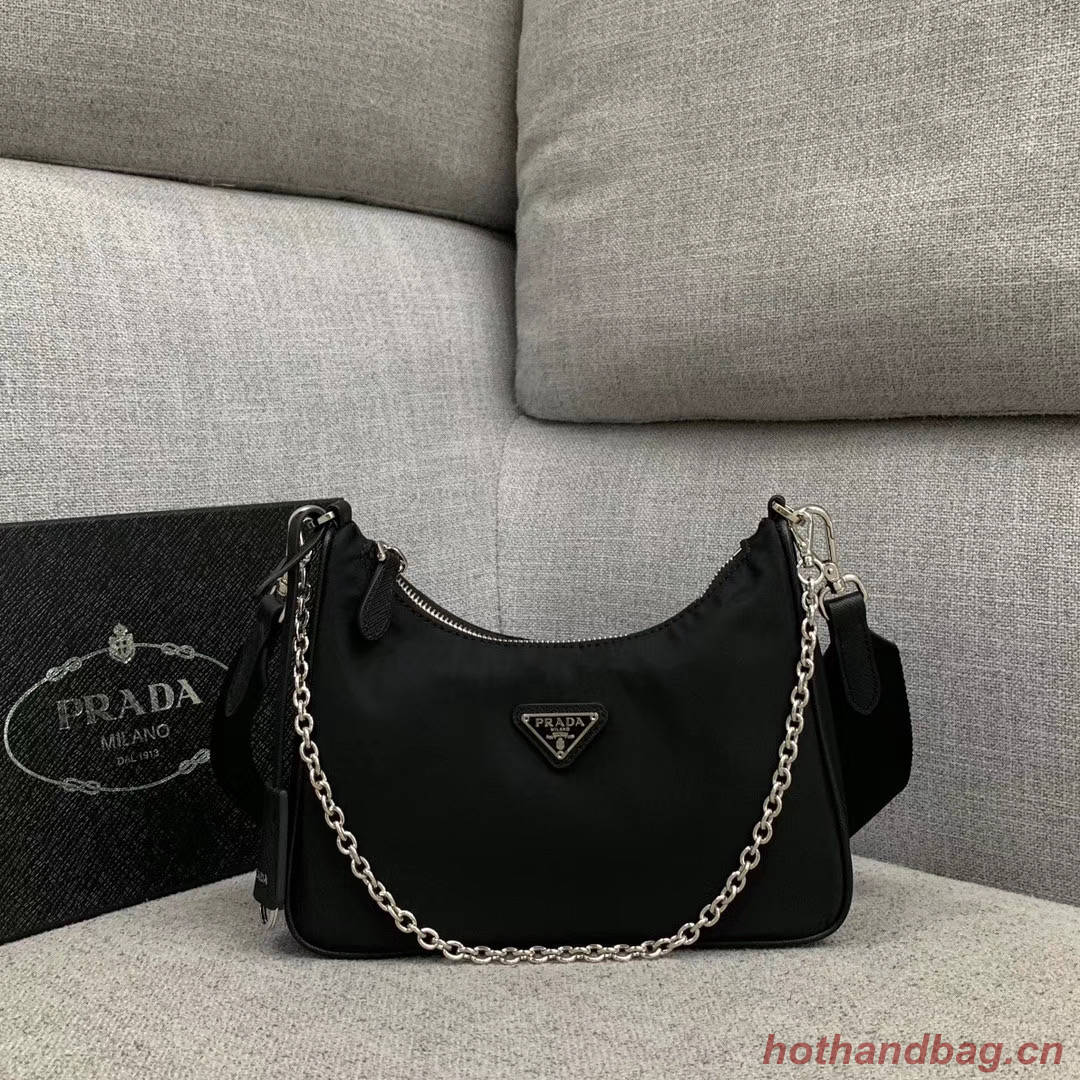 Prada Re-Edition 2005 nylon shoulder bag 1BH204 black