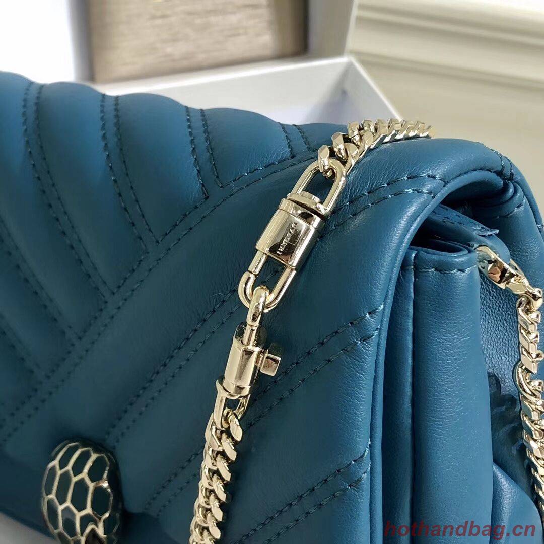 BVLGARI Shoulder Bag Calfskin Leather B288760 blue