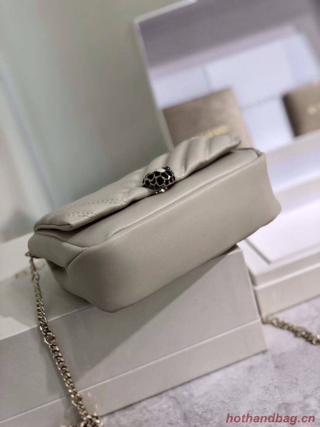 BVLGARI Shoulder Bag Calfskin Leather B288760 cream