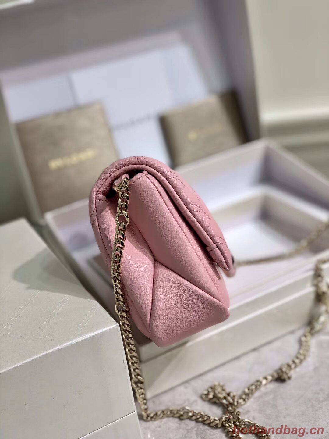 BVLGARI Shoulder Bag Calfskin Leather B288760 pink