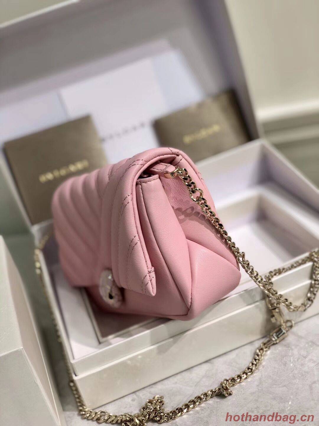 BVLGARI Shoulder Bag Calfskin Leather B288760 pink