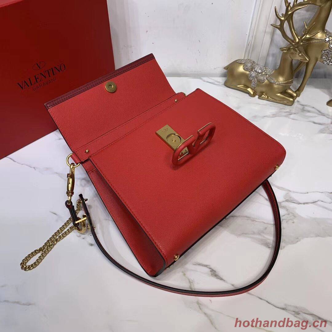VALENTINO Origianl leather Tote Bag V0025 red