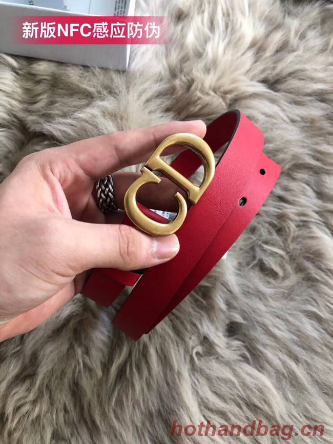 Dior Calf Leather Belt Wide with 20mm 5361 red